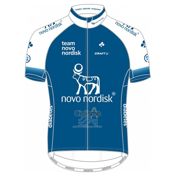 Novo Nordisk Ropa Ciclismo Culotte Corto 2017 Hombre Mangas Cortas Novo Nordisk Azul